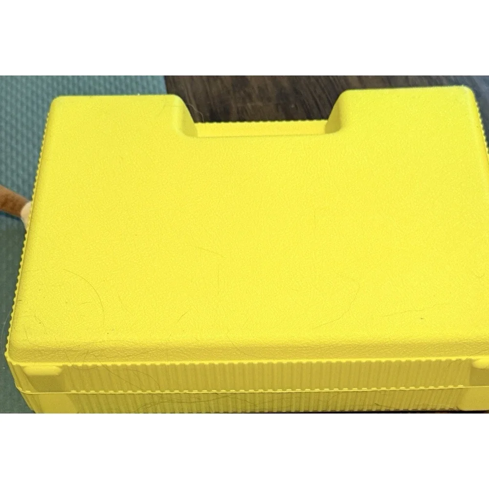 Vintage K'NEX Yellow Box Hard Carrying Case With A Bunch Of K'NEX Pieces 1992